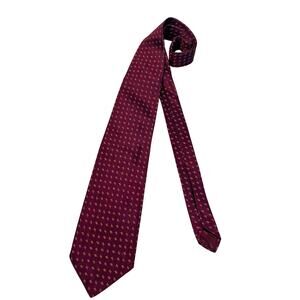 Valentino Men’s Silk Tie Burgundy Maroon Printed Professional Business Corporate
